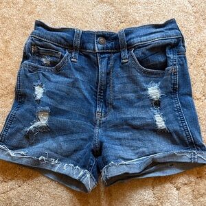 Hollister Blue Distressed Jean Shorts